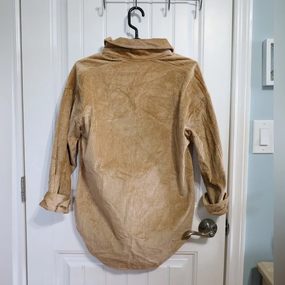 Aritzia The Group Babaton Oversized Brown/Tan Corduroy Jacket Womens Size XS - Picture 10 of 13